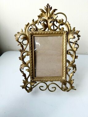 Vintage brass photo frame